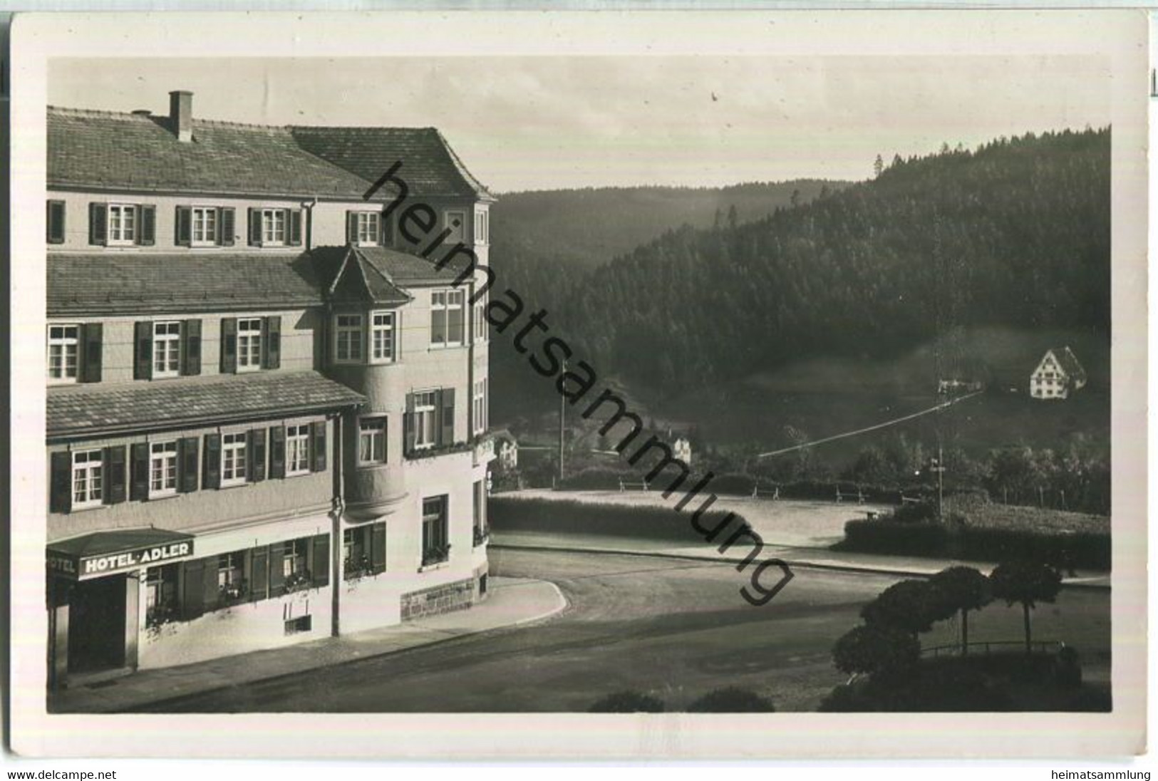 Freudenstadt - Hotel Adler - Foto-Ansichtskarte - Verlag C. Fiedler Freudenstadt 40er Jahre