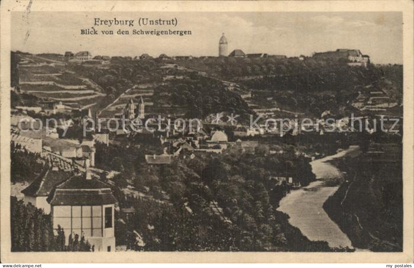 Freyburg Unstrut Blick von den Schweinebergen