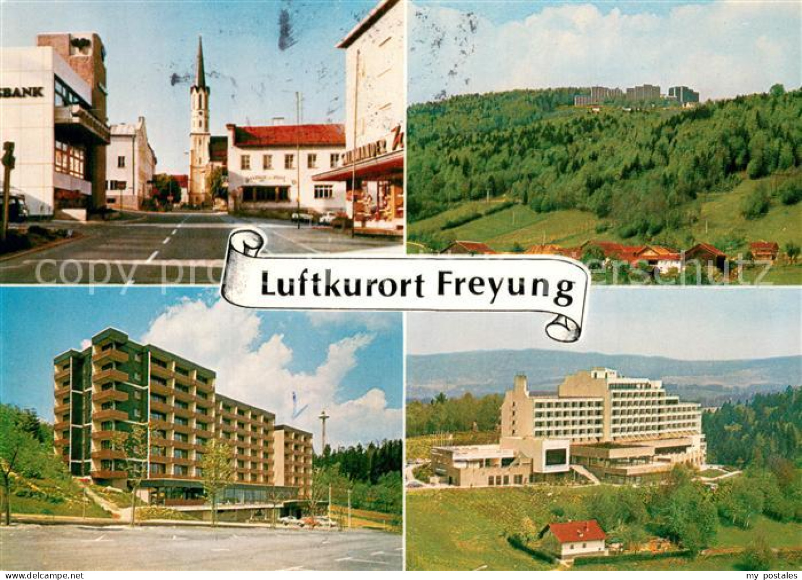 Freyung Freyung-Grafenau Bayern Kirche Panorama Hochhaeuser