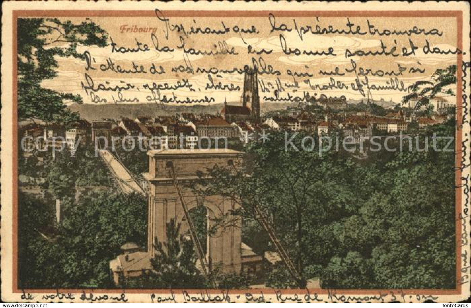 Fribourg FR Stadtblick
