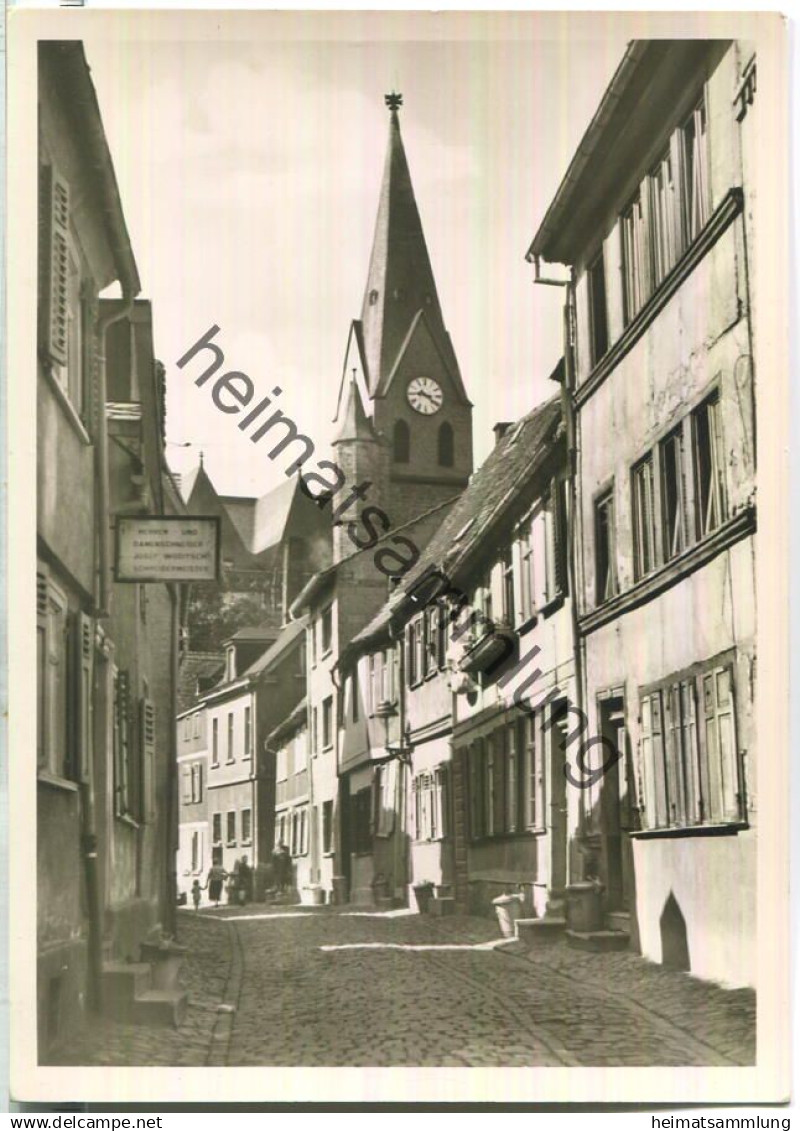 Friedberg - Augustinergasse mit Stadtkirche - Foto-Ansichtskarte - Photo Ernst Götz Friedberg (E93192y)*