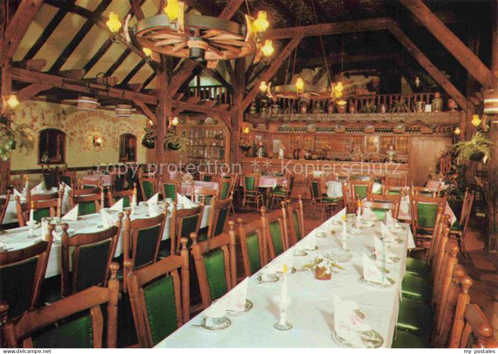 Friedeburg Ostfriesland Forsthaus-Bohnens Restaurant Gastraum Holzbalken Kronleu