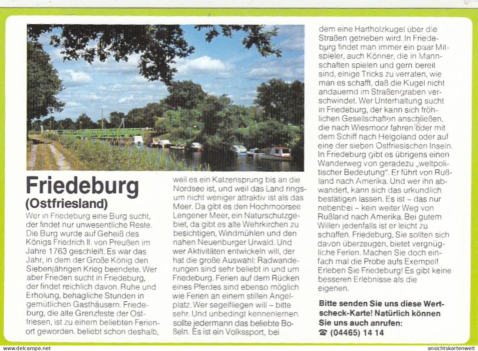 Friedeburg, Werbekarte ngl #F8732
