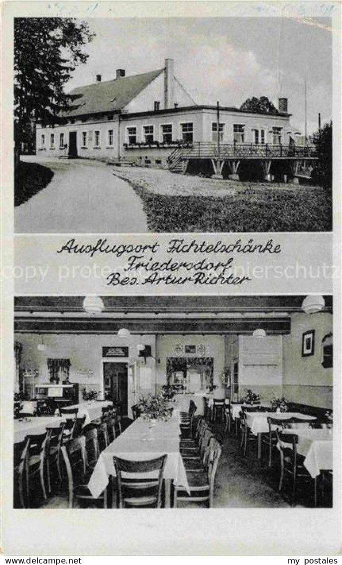 Friedersdorf Loebau Oberlausitz Sachsen Ausflugsort Fichtelschaenke Gasthof Rest