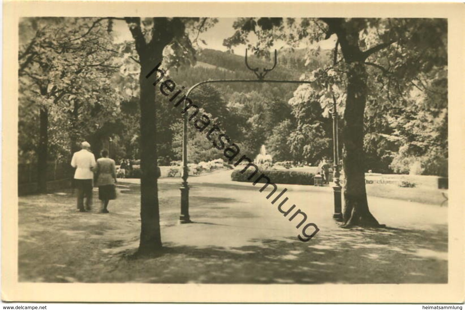 Friedrichroda - Perthes-Promenade - Foto-AK - VEB Volkskunstverlag Reichenbach gel. 1954