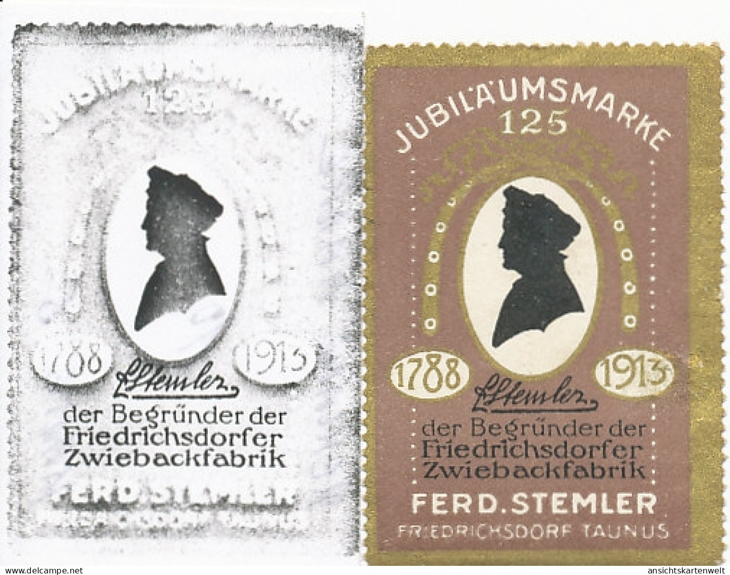 Friedrichsdorf Reklamemarke Zwiebackfabrik #130.305