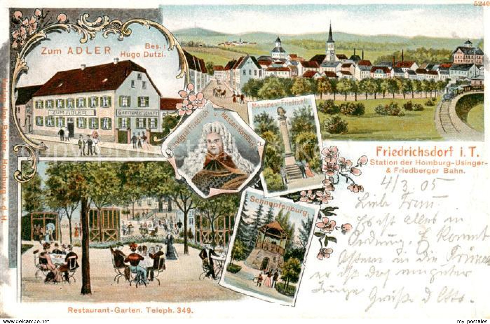 Friedrichsdorf Taunus Gasthaus Zum Adler Restaurant Garten Panorama Schnepfenbur