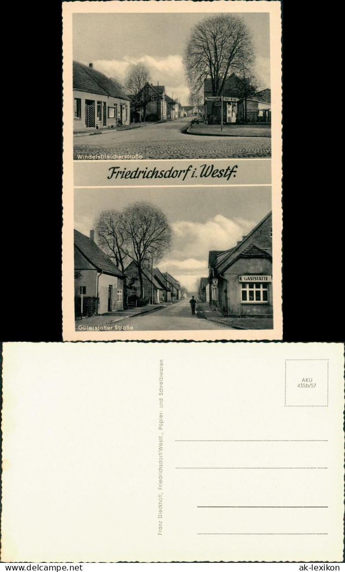Friedrichsdorf Westfalen Gütersloh 2 Bild Gütersloher Windelsbleichstraße 1952