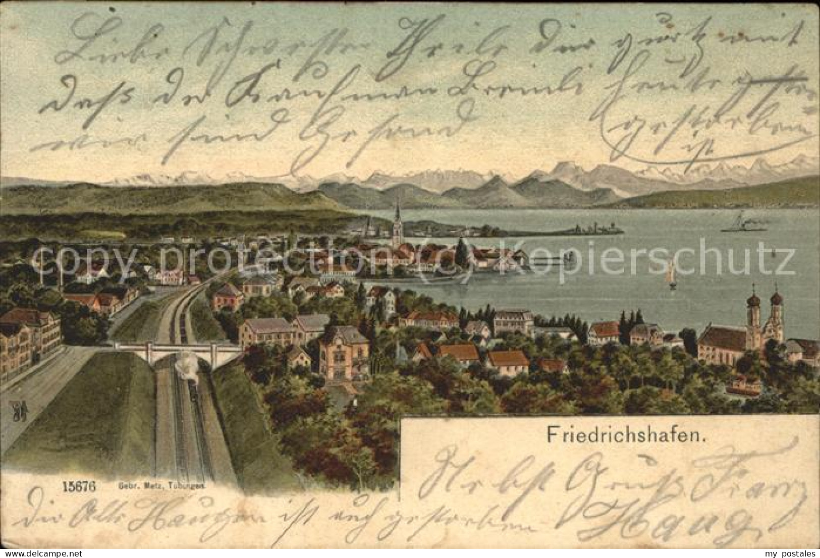 Friedrichshafen Bodensee Blick auf Friedrichshafen