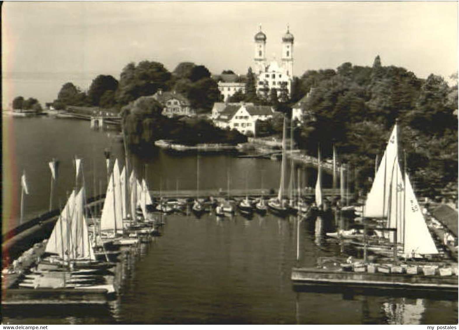 Friedrichshafen Bodensee Friedrichshafen Hafen ungelaufen ca. 1965