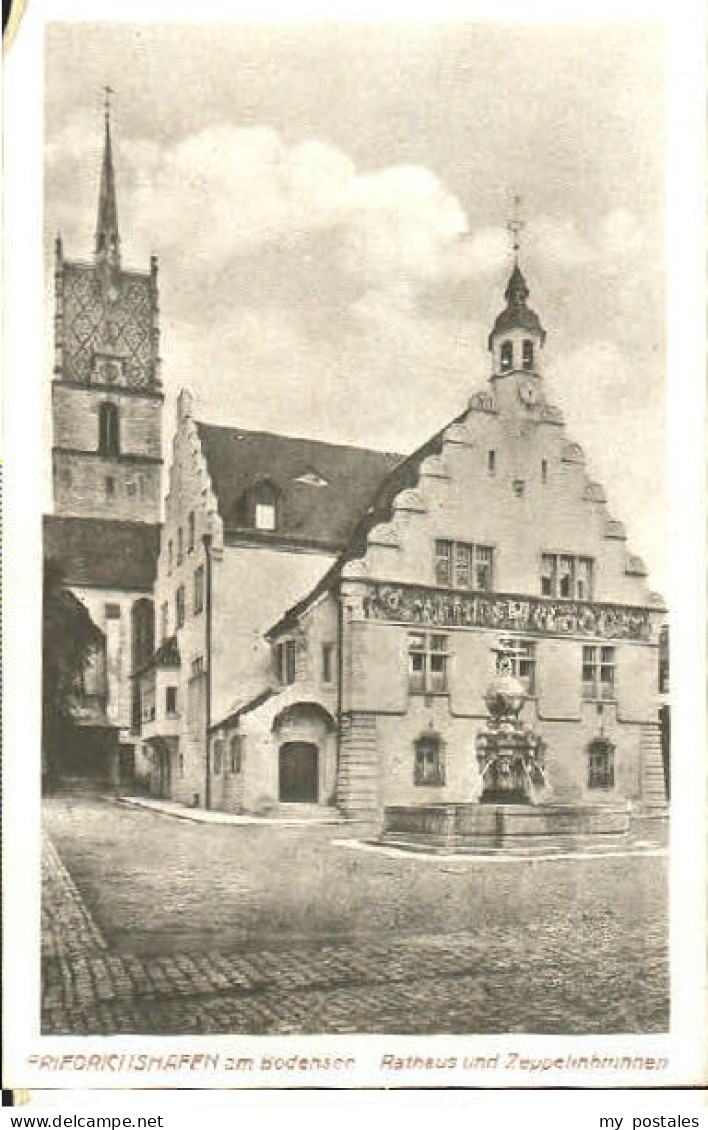 Friedrichshafen Bodensee Friedrichshafen Rathaus Brunnen ungelaufen ca. 1930