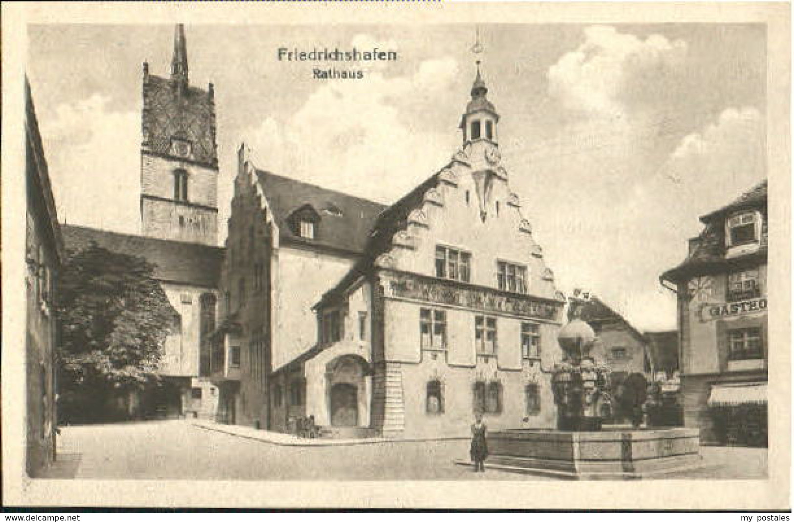 Friedrichshafen Bodensee Friedrichshafen Rathaus ungelaufen ca. 1920