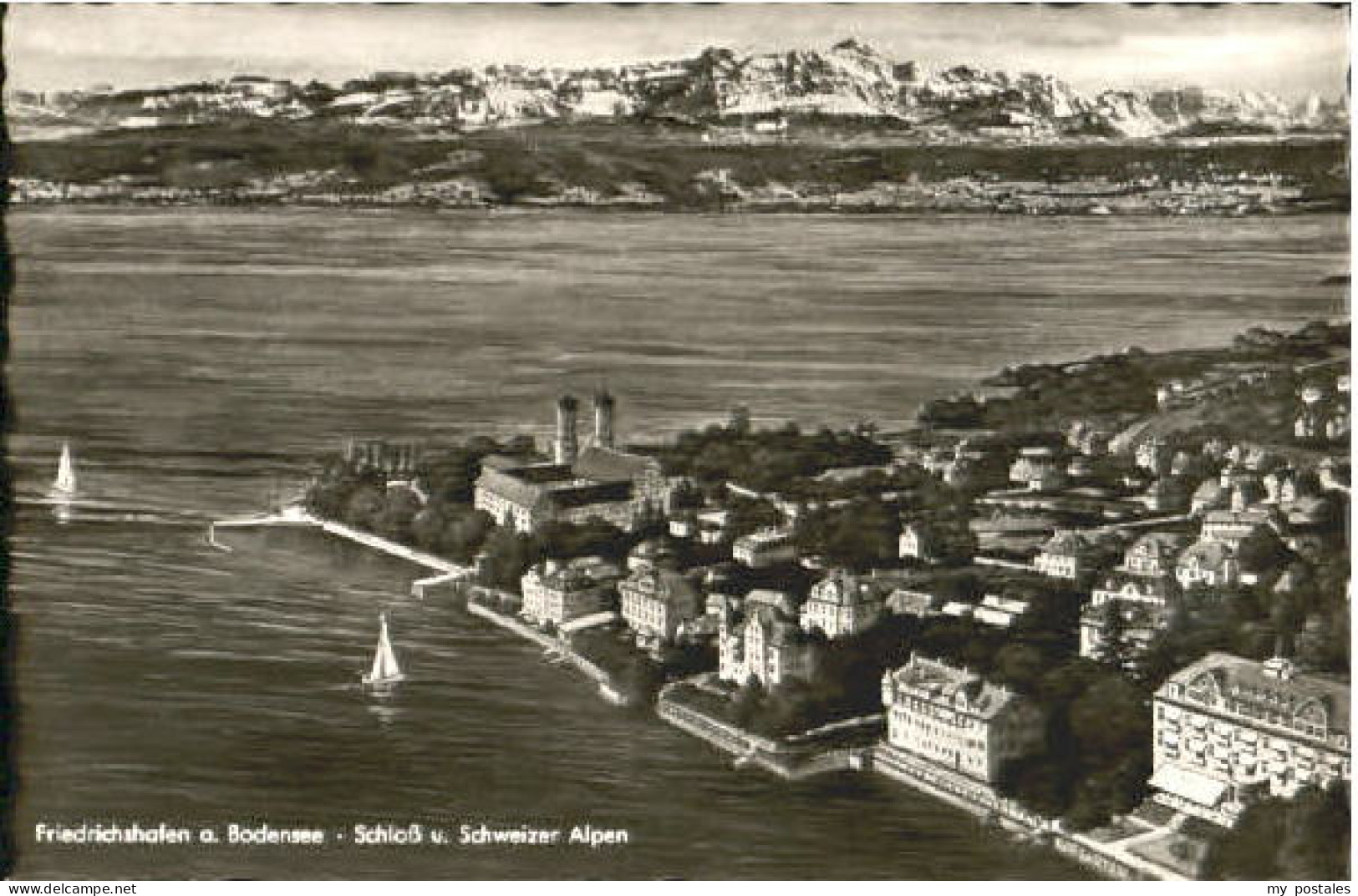 Friedrichshafen Bodensee Friedrichshafen Schloss ungelaufen ca. 1955