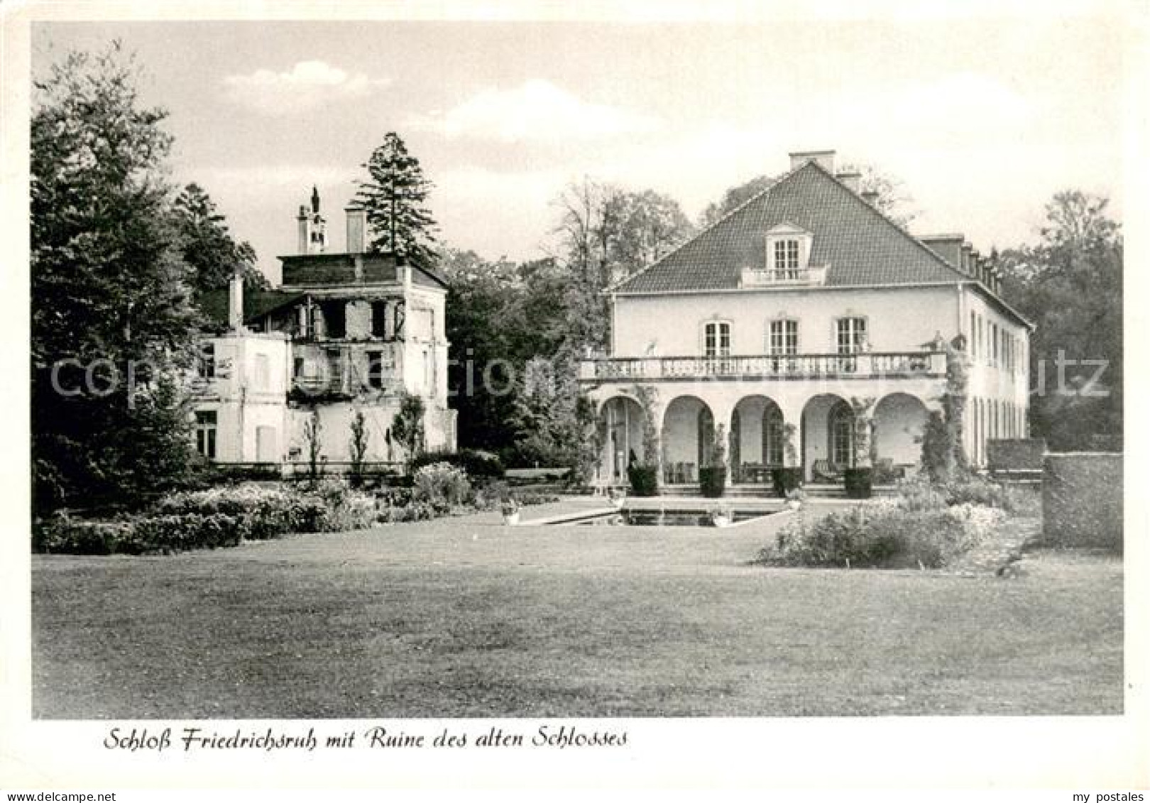 Friedrichsruh Hamburg Schloss Friedrichsruh m. Ruine d. alten Schlosses