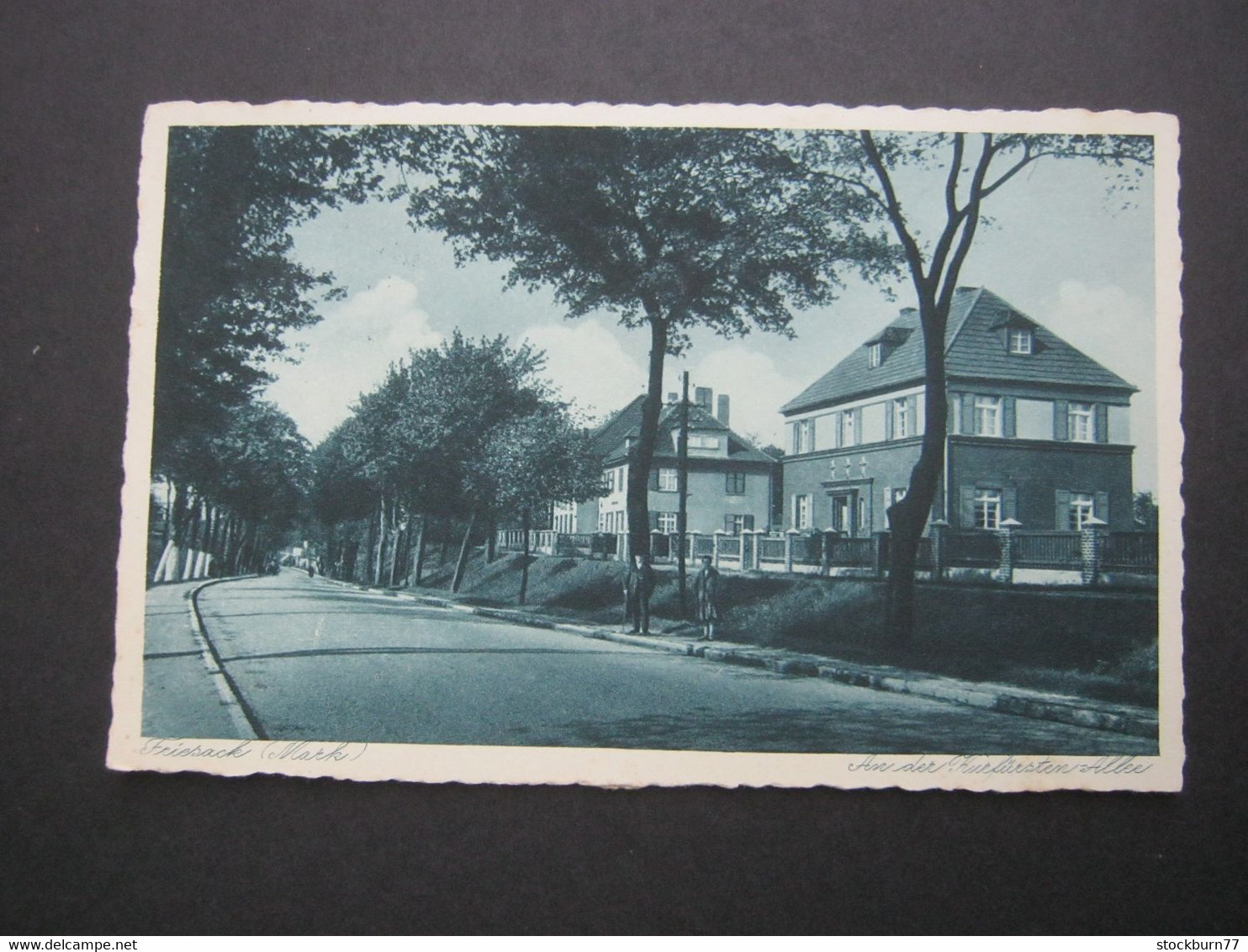 FRIESACK , Strasse Seltene Karte um 1935