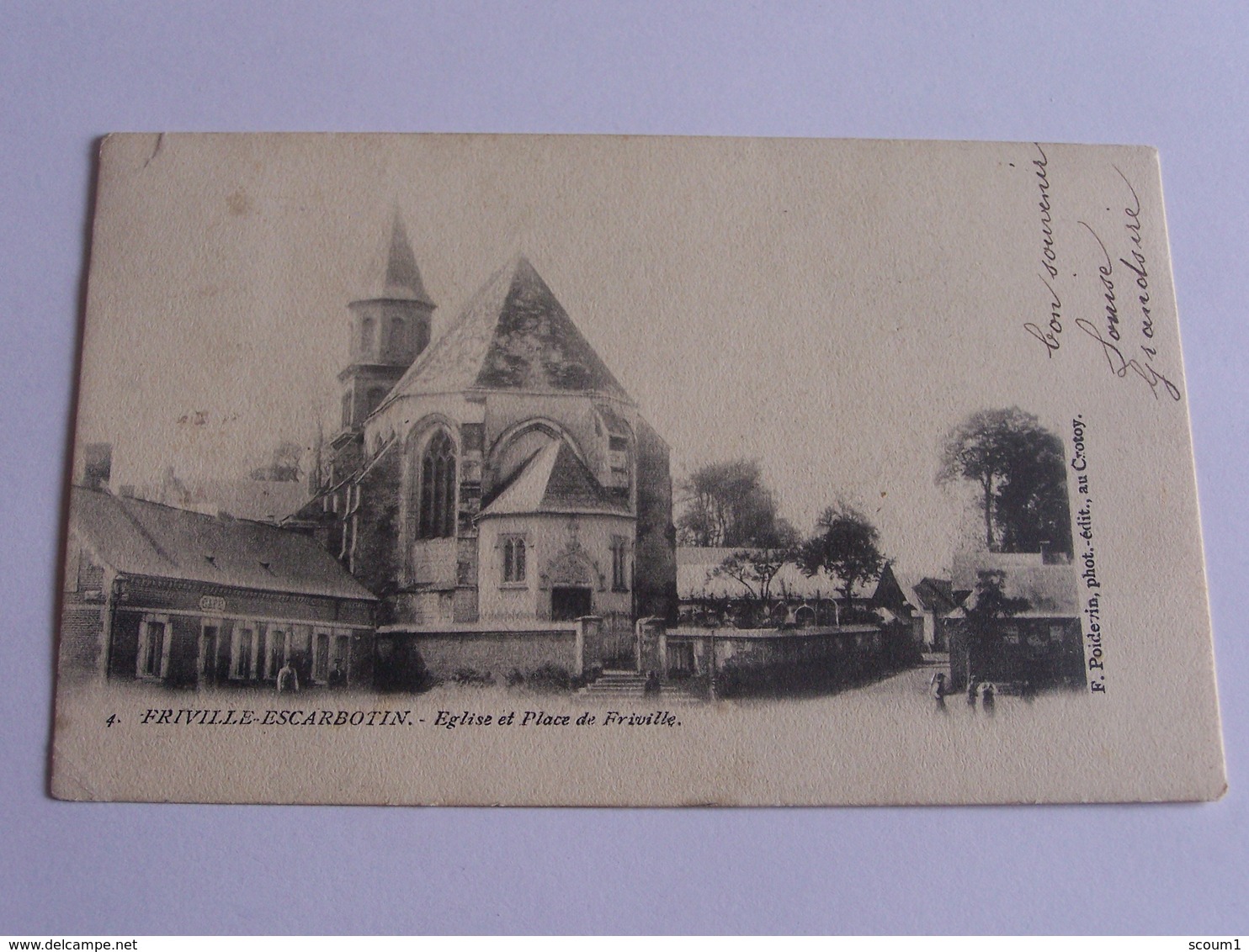 friville escarbotin - église et place de friville