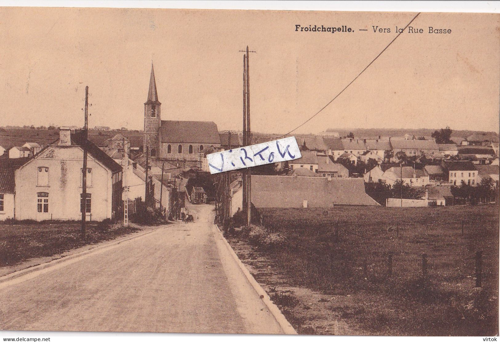 Froidchapelle, Vers la basse-rue,  ( 1941  avec timbre )  edit  Canivet - Devillers