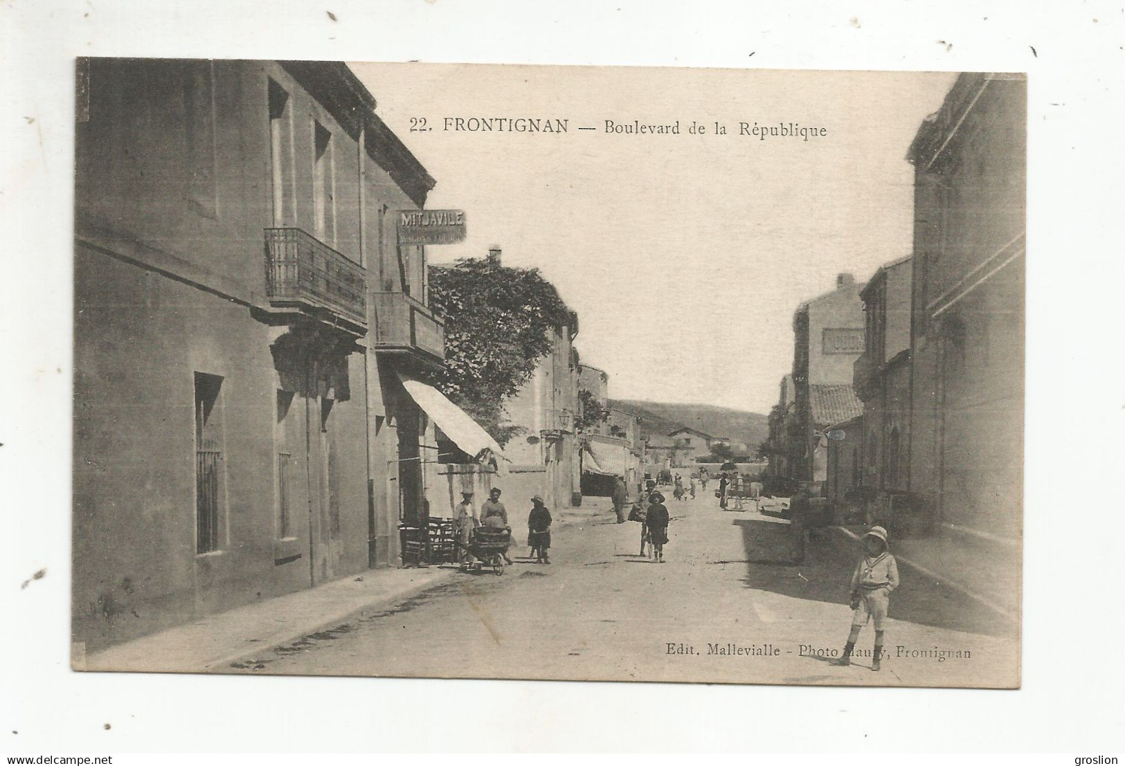 FRONTIGNAN  22 BOULEVARD DE LA REPUBLIQUE  (PETITE ANIMATION)  1916