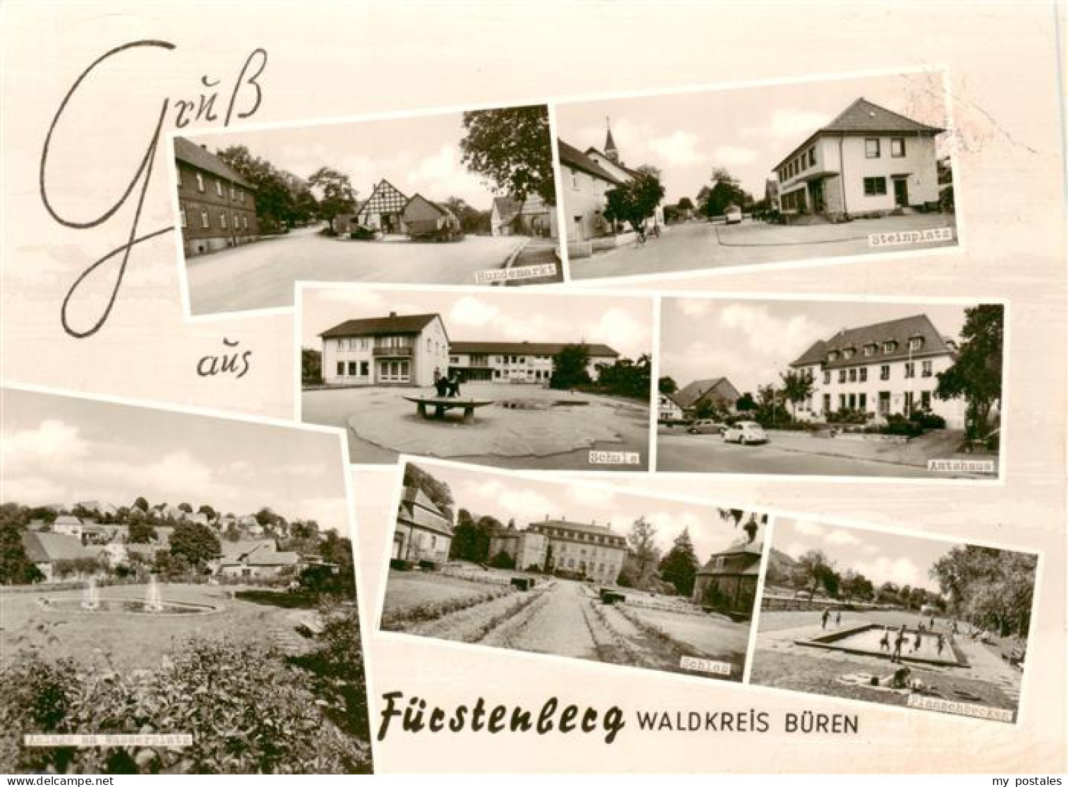 Fuerstenberg Bad Wuennenberg Bueren Westfalen Hundemarkt Steinplatz Schule Amtsh