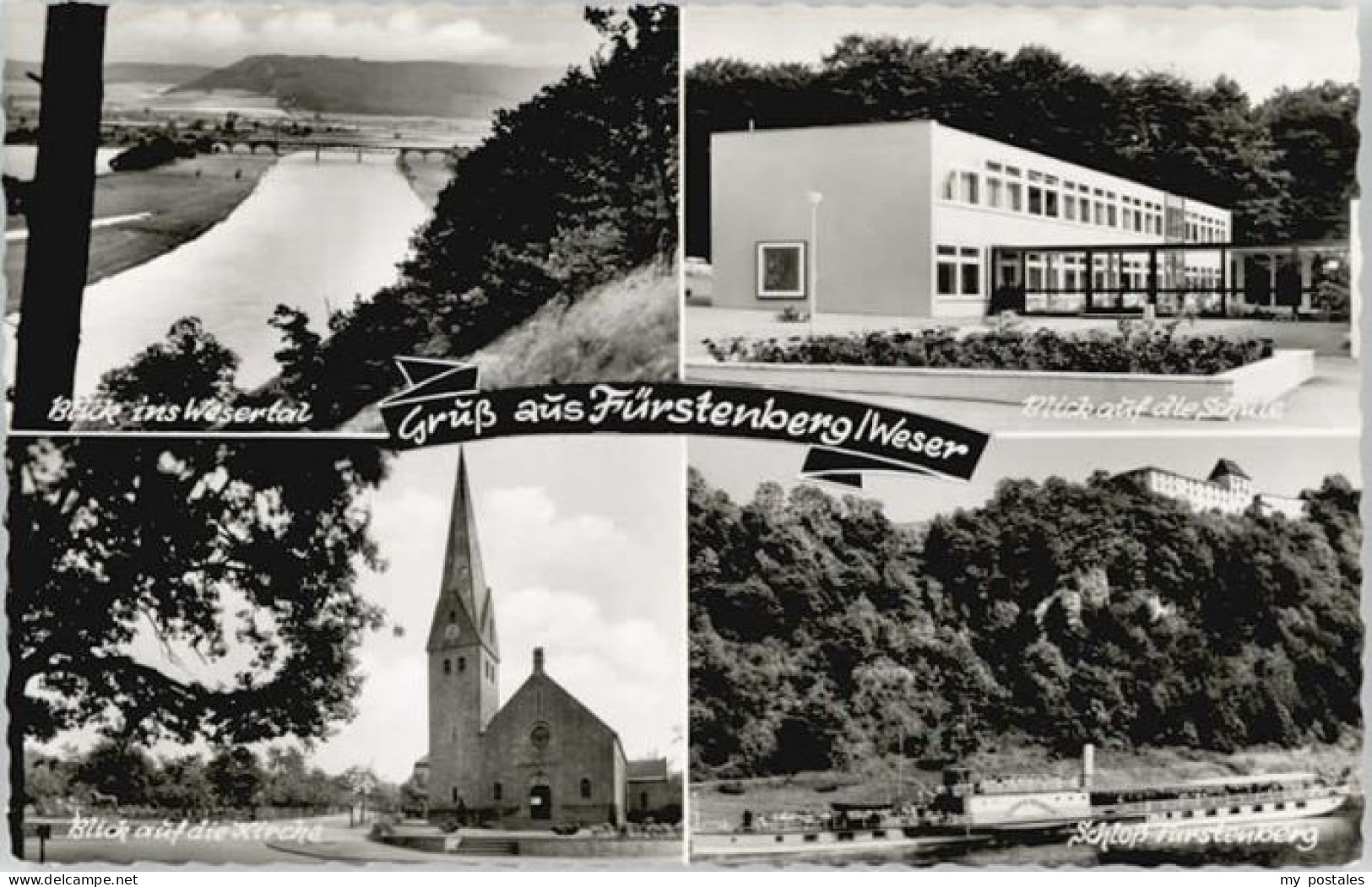 Fuerstenberg Weser Kirche Schule Schloss Fuerstenberg *