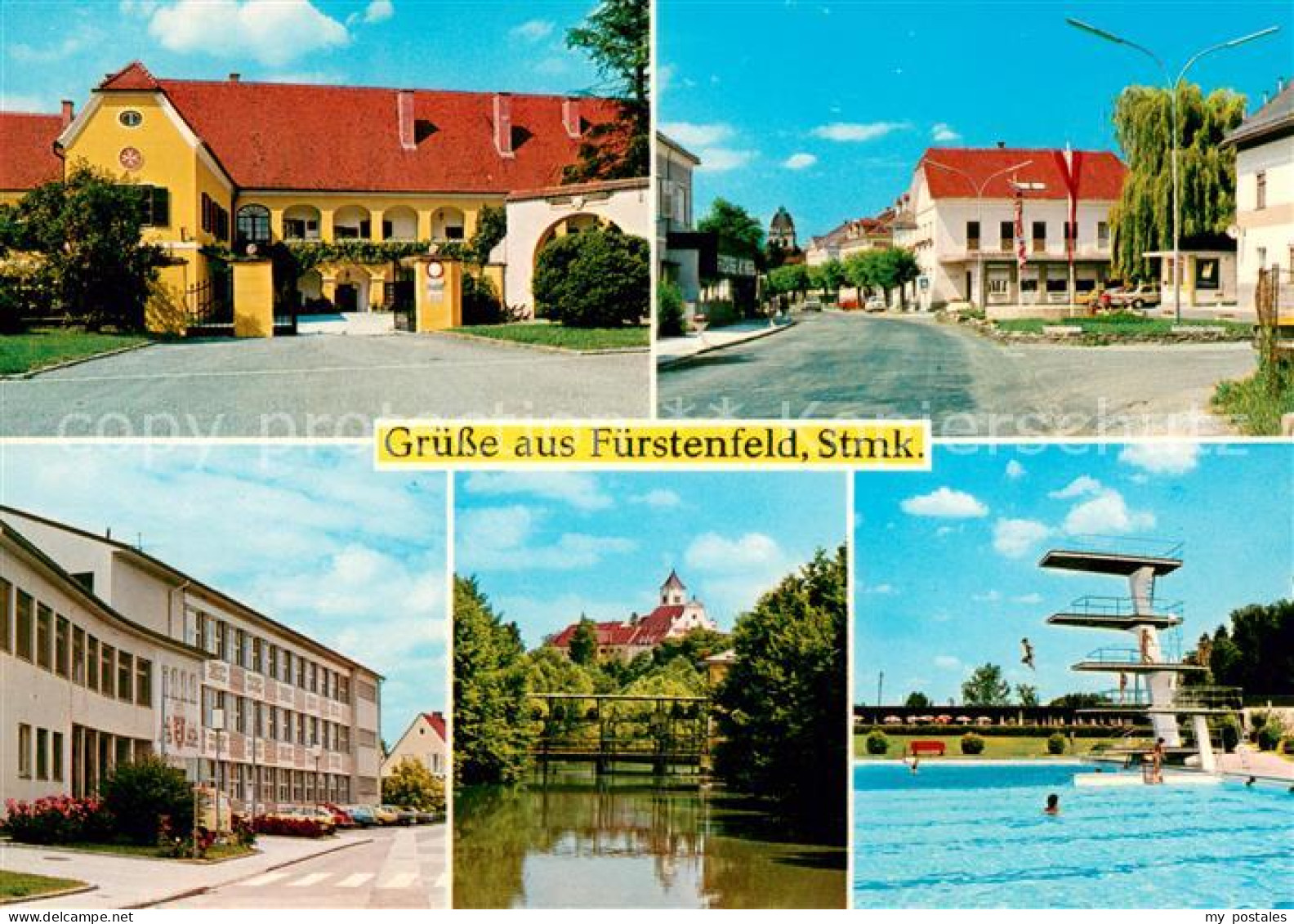 Fuerstenfeld Arkadenhof Teilansicht Mittelschule Motiv Bad