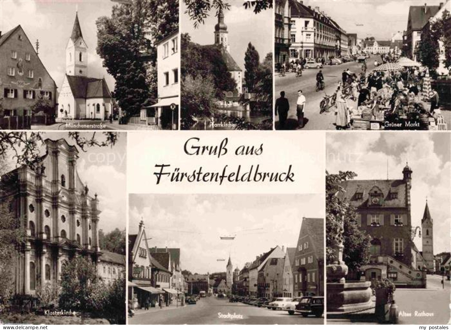 Fuerstenfeldbruck Muenchenerstrasse Kirche Gruener Markt Klosterkirche Stadtplat