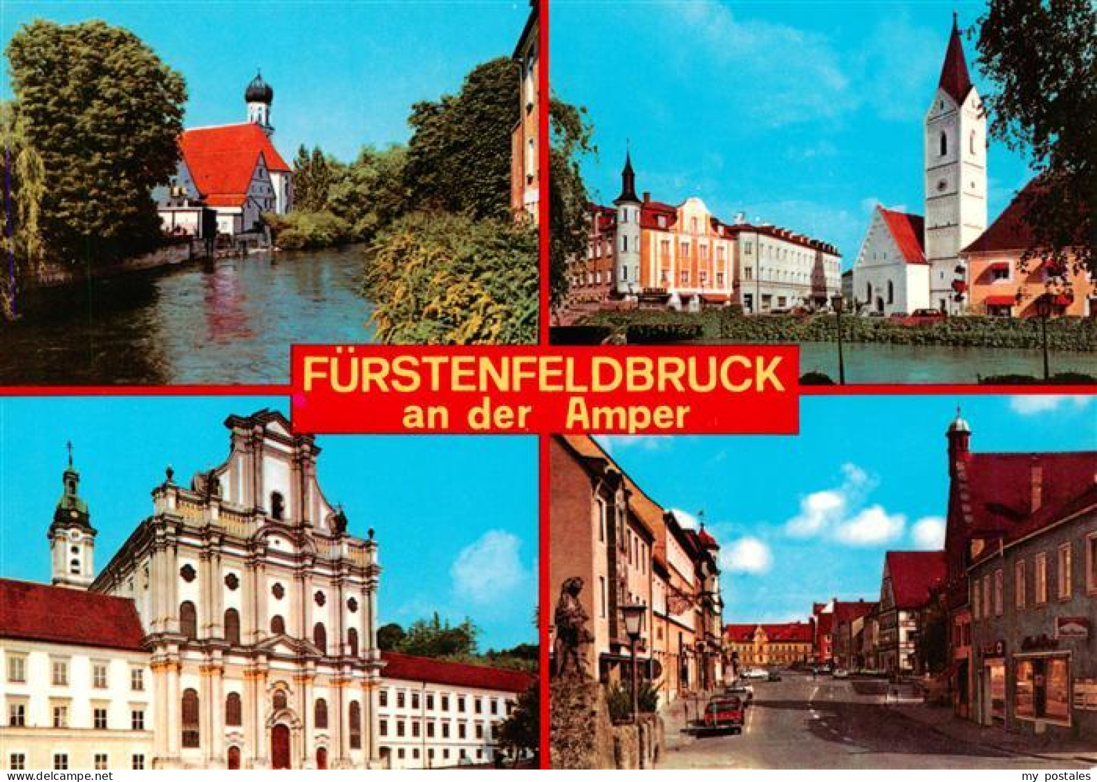 Fuerstenfeldbruck Partie an der Amper Kirche Schloss Hauptstrasse
