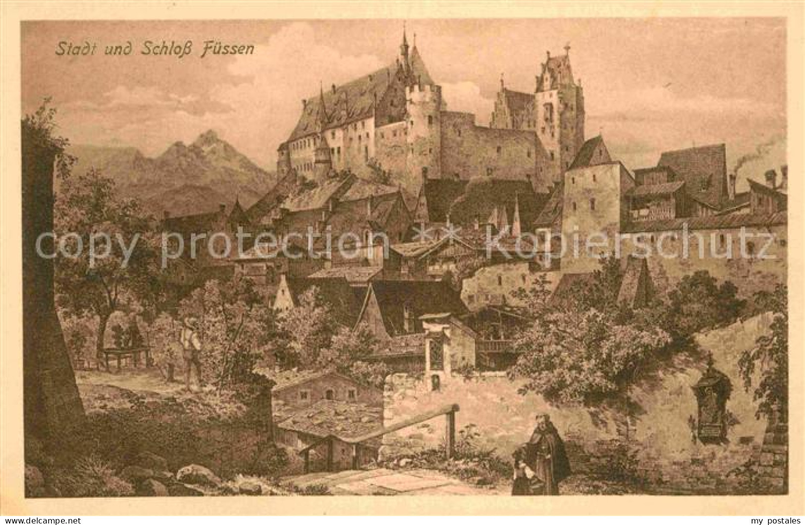 Fuessen Allgaeu Stadt und Schloss Fuessen