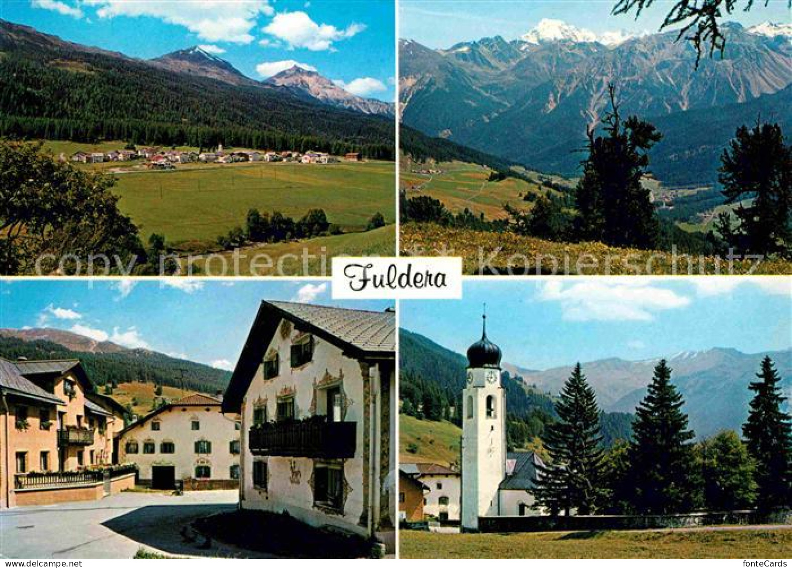 Fuldera Val Muestair Piz-d Aint Umbrail Stelvio Ortler Hotel-Sternen Kirche