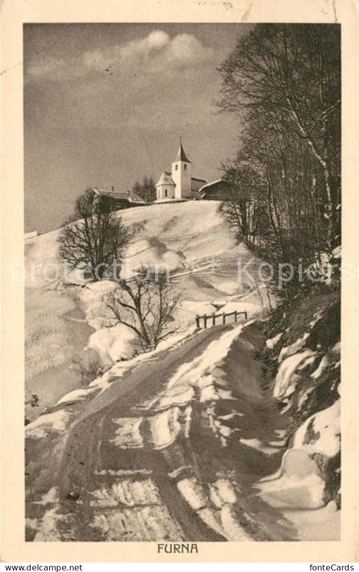 Furna Kirchenpartie im Winter