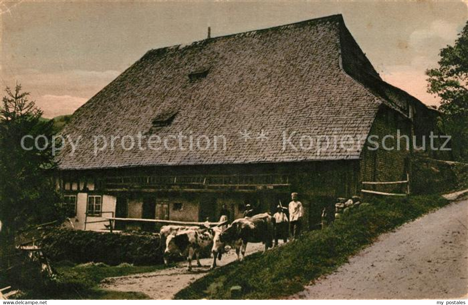 Furtwangen Bauernhof Kupferdruck