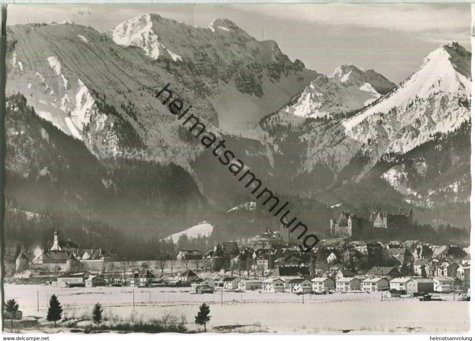 Füssen im Winter - Foto-Ansichtskarte - Verlag Franz Milz Füssen