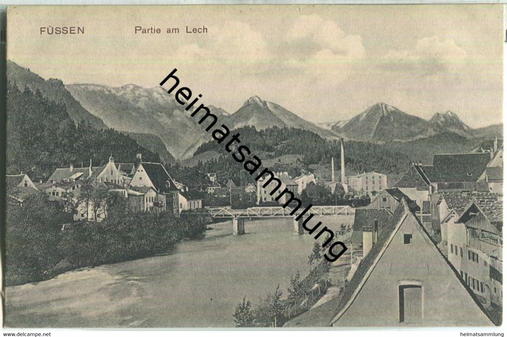 Füssen - Lech - AK ca. 1910 - Verlag M. Kurth Füssen