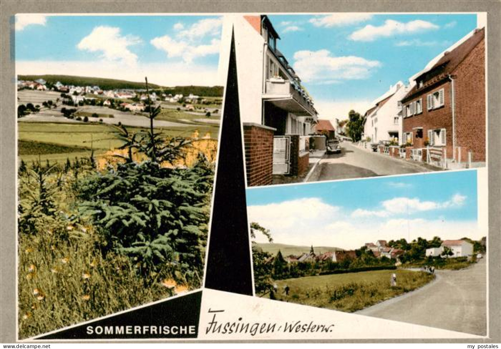 Fussingen Waldbrunn Westerwald Panorama Strassenpartien