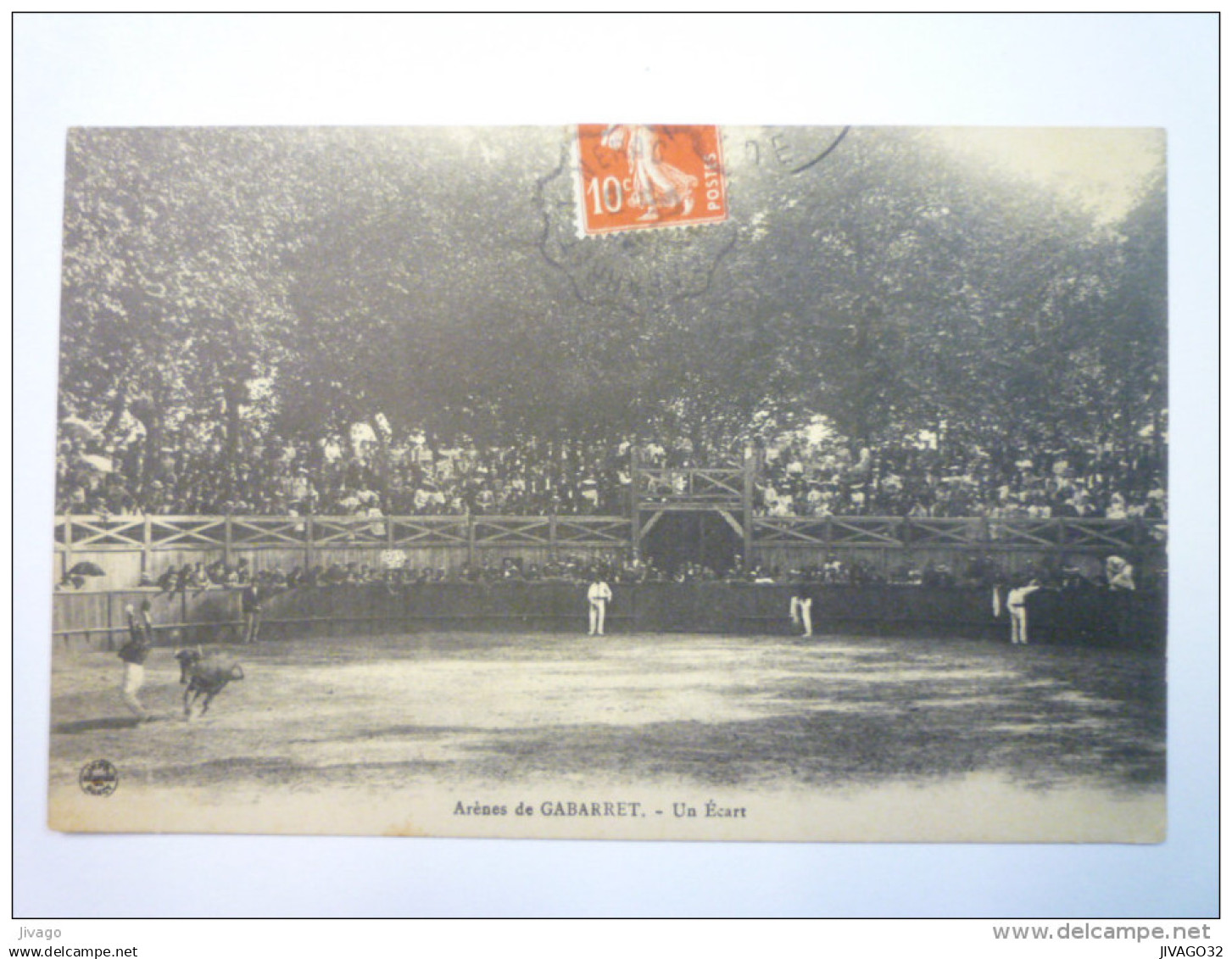 GABARRET  (Landes)  :  Arènes de  Gabarret  -  Un Ecart     1913