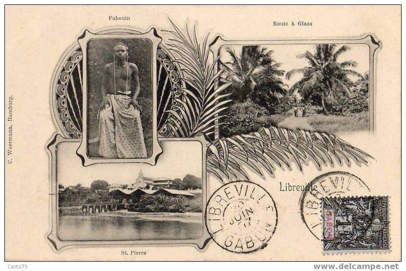 GABON - LIBREVILLE - Pahouin - Saint Pierre - Route à Glass