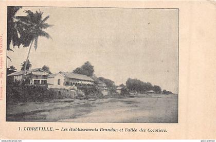 Gabon - LIBREVILLE - Les établissements Brandon et l'allée des ccotiers - Ed. Adolphe Trinchant 1