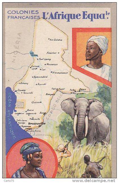 Afrique -  Gabon Tchad Congo - Afrique Equatoriale - Chasse éléphant