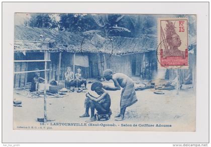 AK Afrika Gabun LASTOURSVILLE Salon de Coiffure 1920-03-16 Photo S.H.O. G.P.