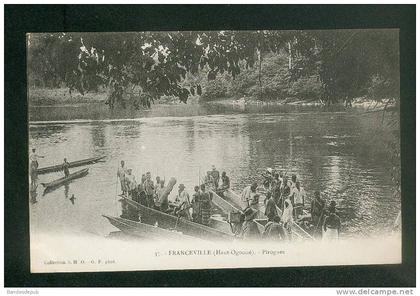 Gabon  - Haut Ogooué - FRANCEVILLE - Pirogues  (  animée pirogue Collection S.H.O. - Phot. G.P. 37)