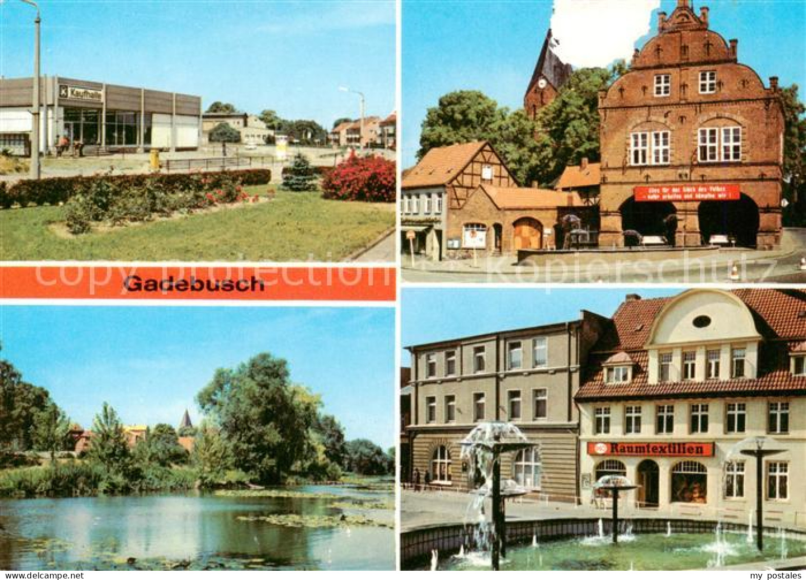 Gadebusch Konsum Kaufhalle Rathaus Burgsee Markt