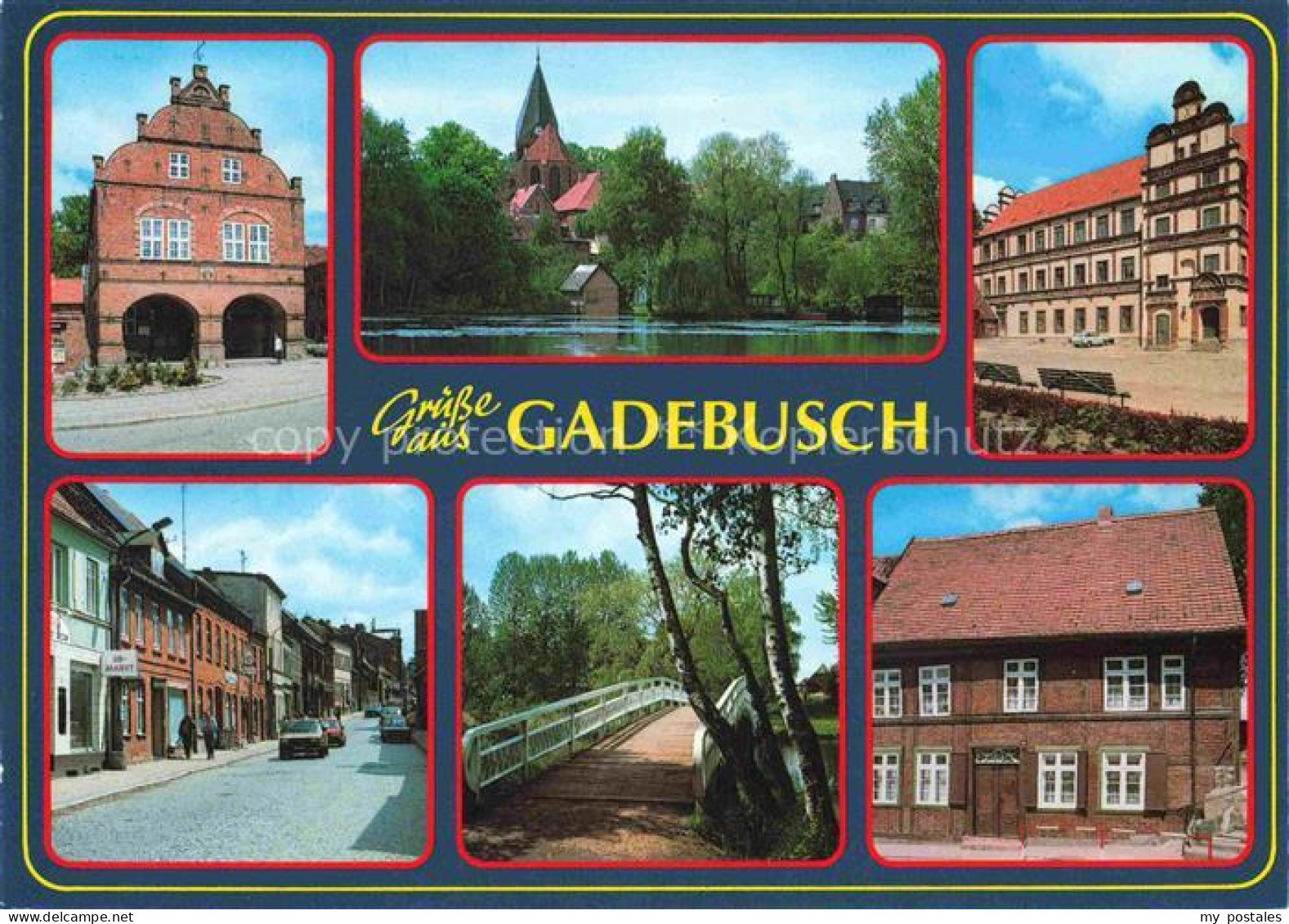 Gadebusch Mecklenburg-Vorpommern Stadttor Park Kirche Schule Strasse Bruecke Woh