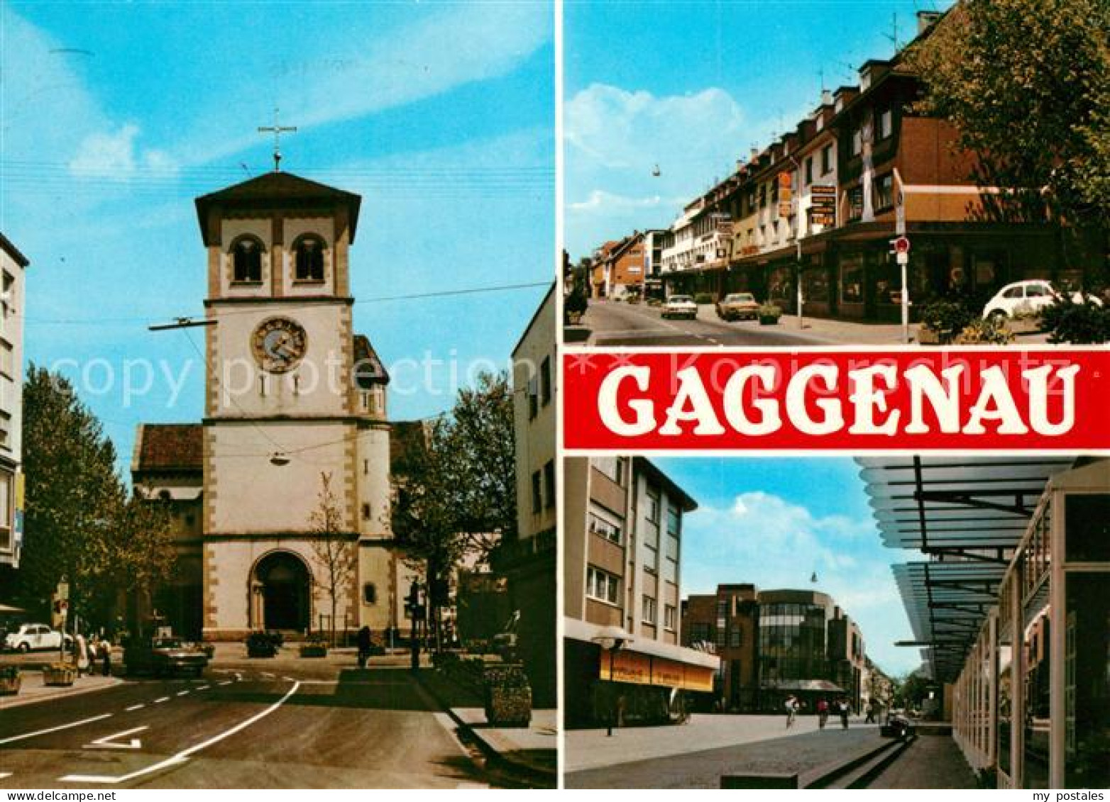 Gaggenau Kirche Fussgaengerzone