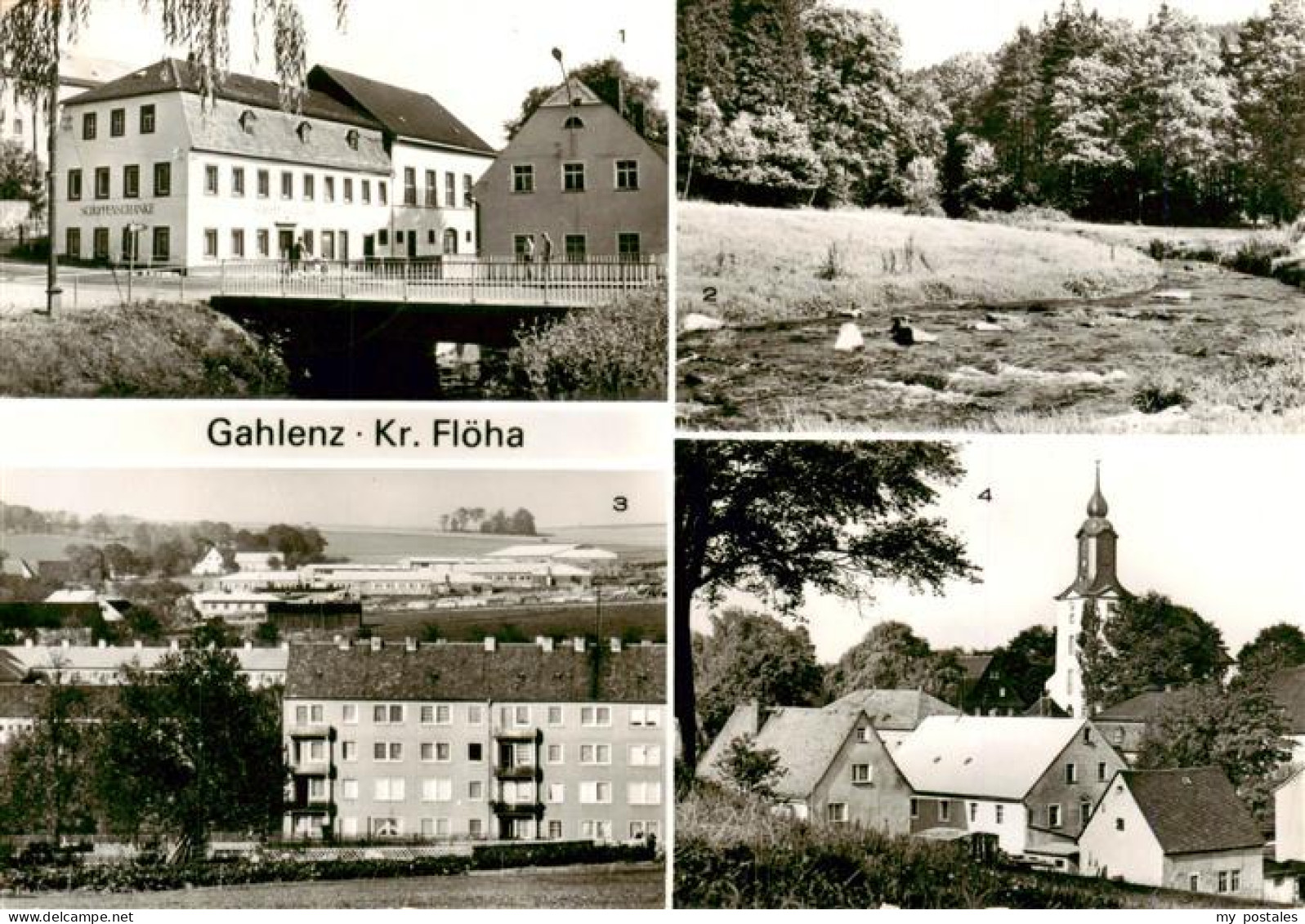 Gahlenz Schoeppenschaenke Kleinen-Loessnitz Neubauten Kirche Wohnbloecke Gaststa