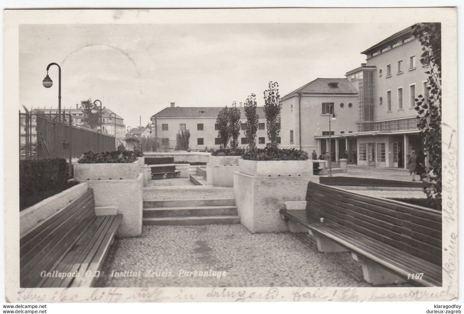 Gallspach, Institut Zeileis old postcard travelled 1942 b170815