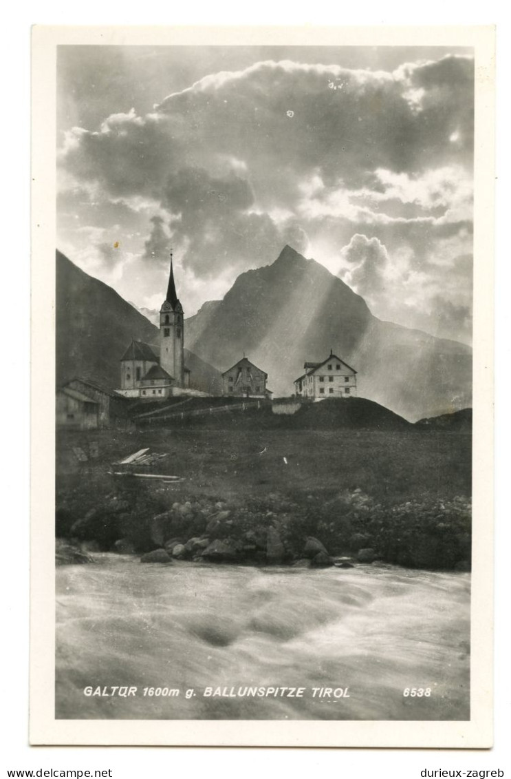 Galtür mit Ballunspitze old postcard not posted b240615