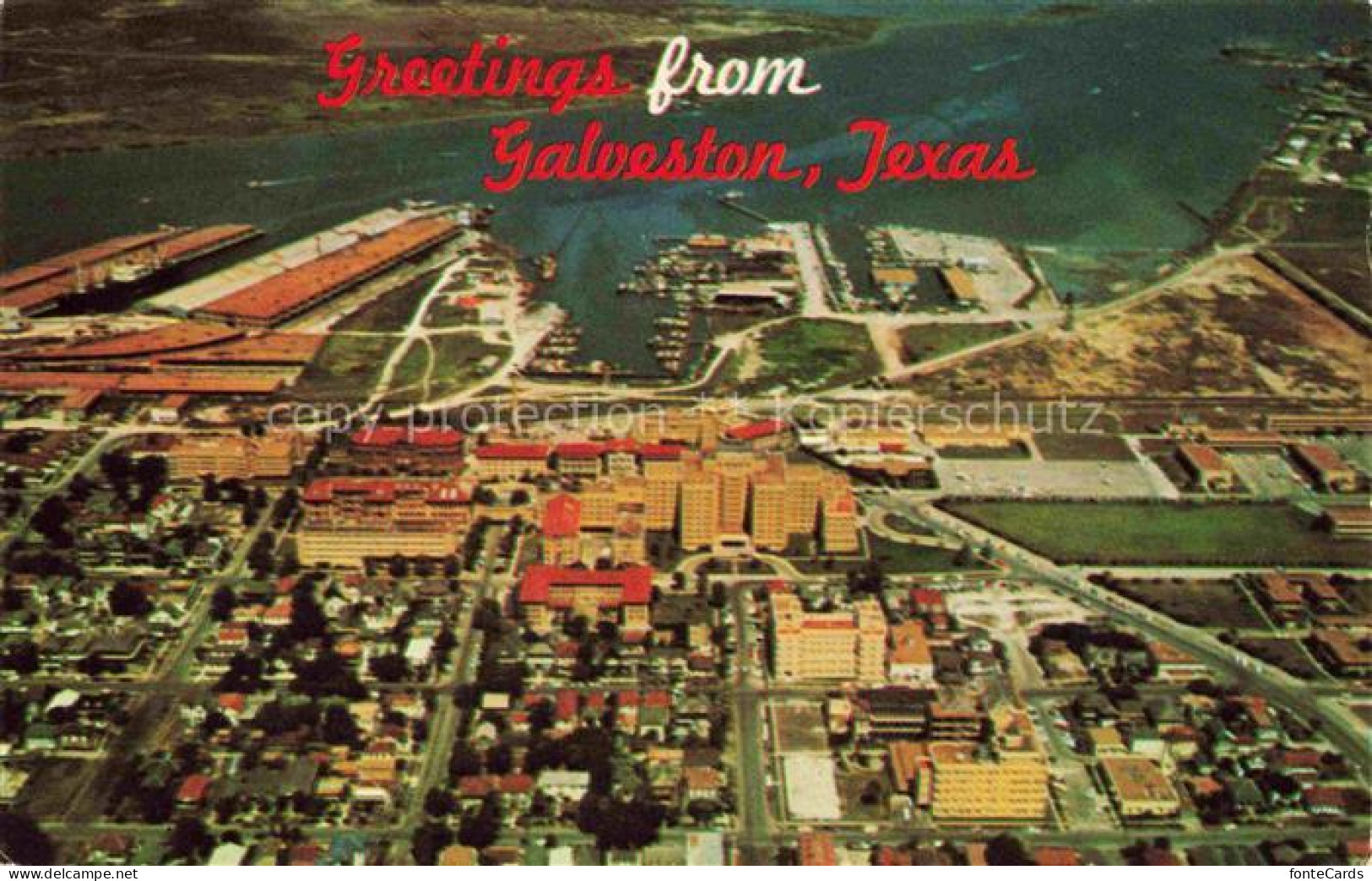 Galveston Texas USA Showing St Mary Hospital John Sealy Hospital and Galveston Y