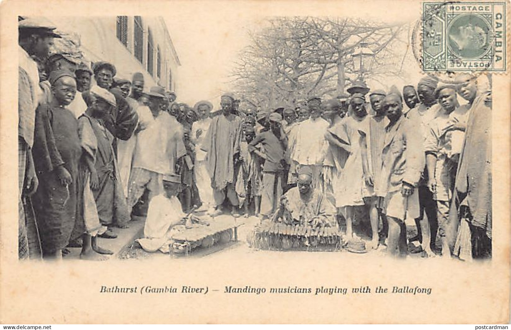 Gambia - BATHURST - Mandinka musicians playing the balafon - Publ. unknown