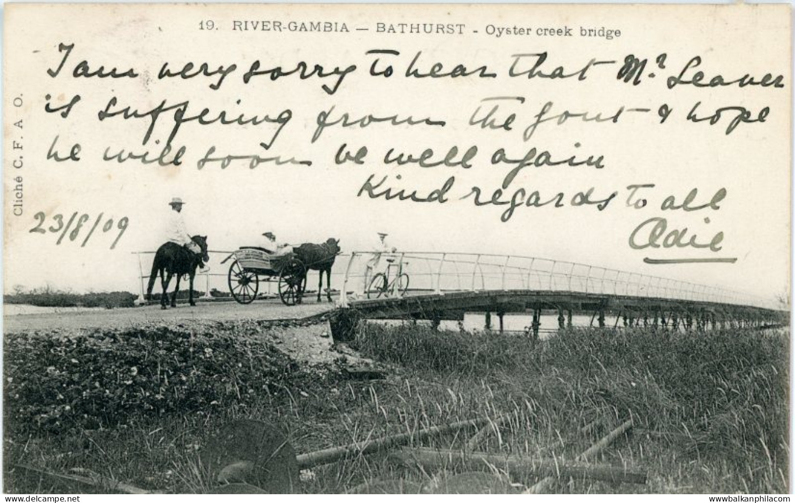 Gambia Oyster Creek Bridge 1909 Bischofszell to Glamorgan