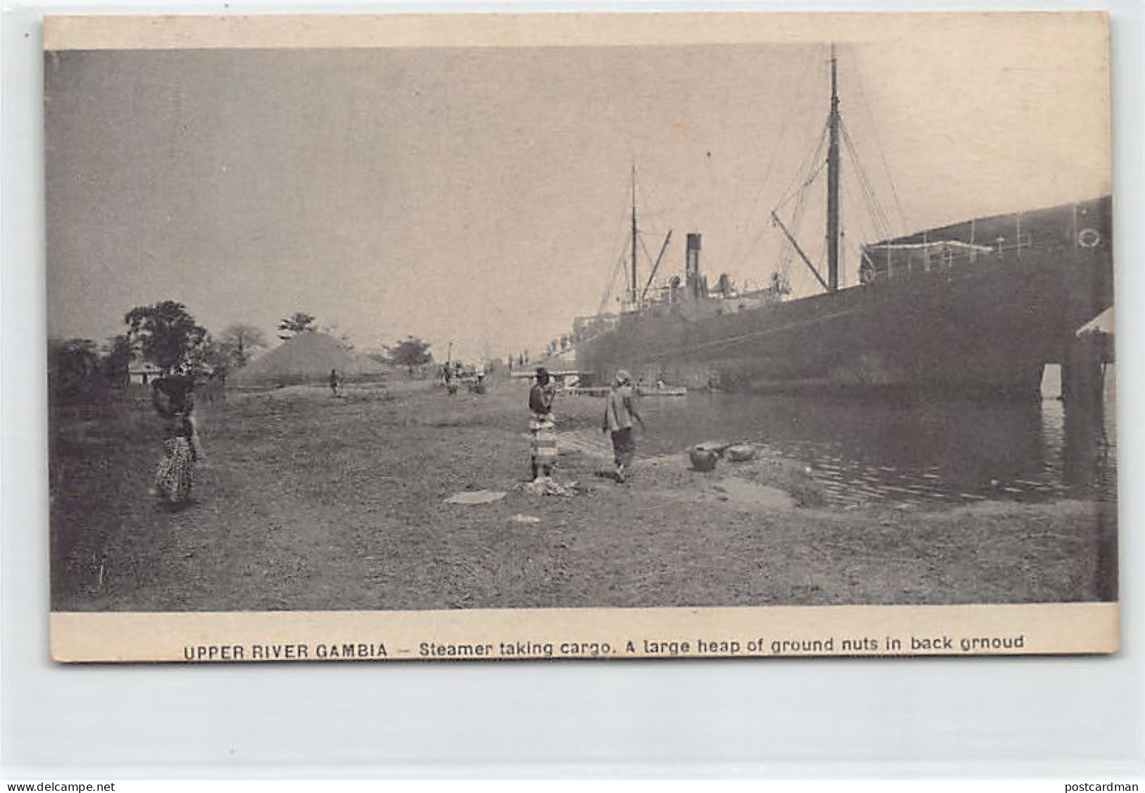 Gambia - UPPER RIVER - Steamer taking cargo - SEE SCANS FOR CONDITION